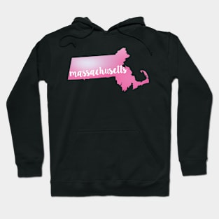 Massachusetts State Pink vector Hoodie